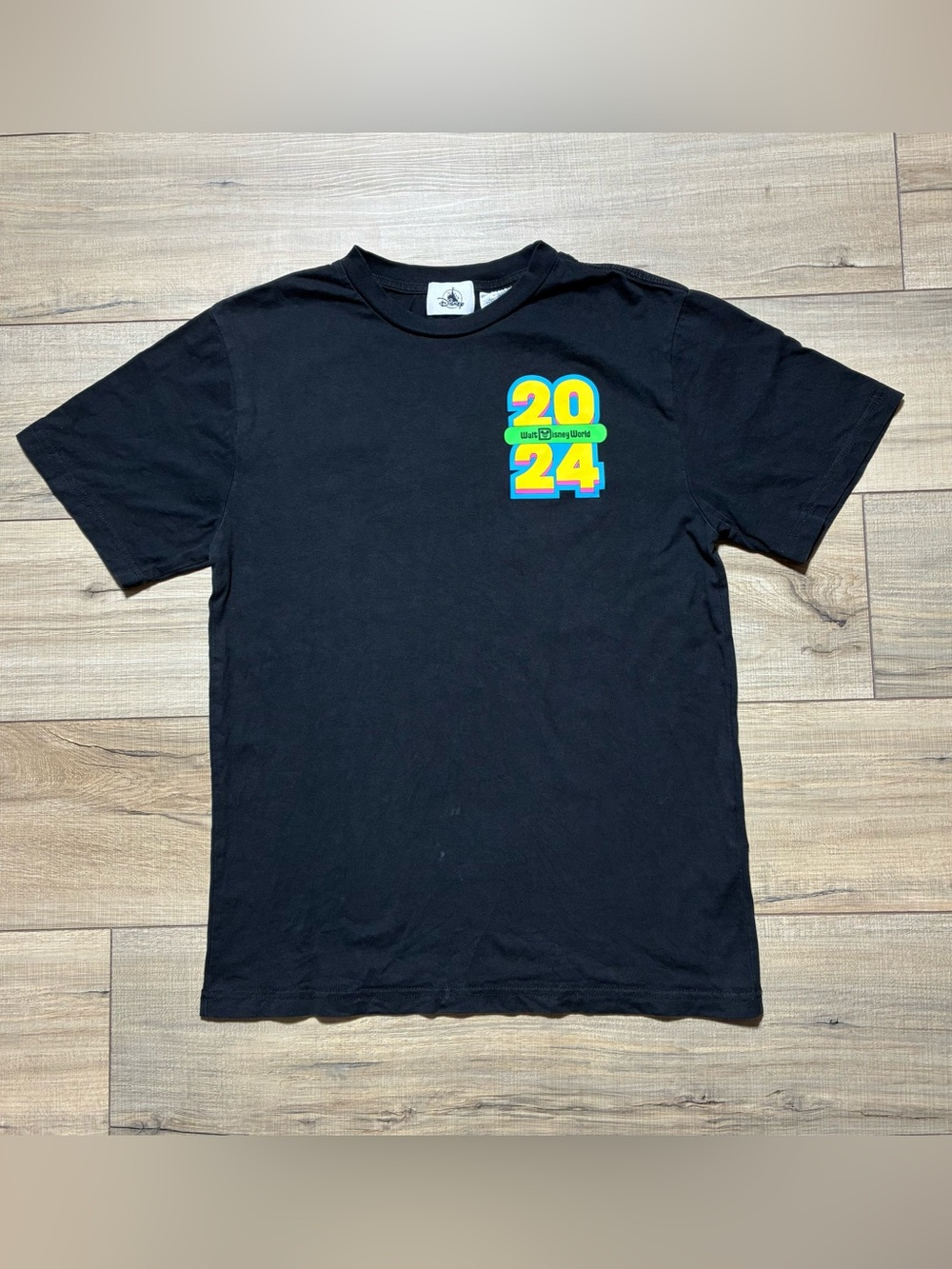 Walt Disney World Unisex Adult 2024 Neon Mickey Mouse Short Sleeve Tee S Black